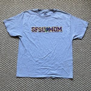 Champion SFSU San Francisco State University Mom Gray Short Sleeve Shirt Size XL